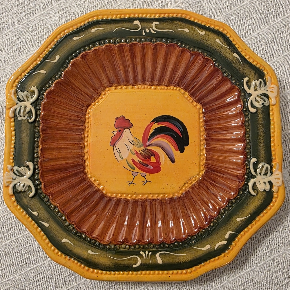 Painted Rooster Plate